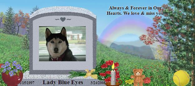 Lady Blue Eyes's Rainbow Bridge Pet Loss Memorial Residency Image