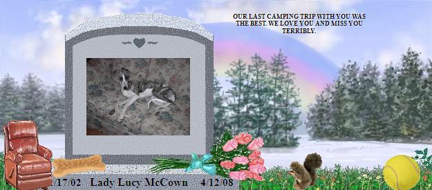 Lady Lucy McCown's Rainbow Bridge Pet Loss Memorial Residency Image