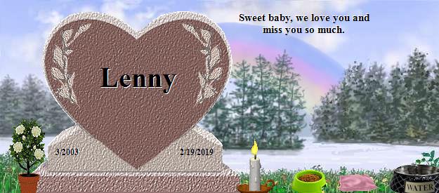 Lenny's Rainbow Bridge Pet Loss Memorial Residency Image