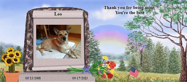 Leo's Rainbow Bridge Pet Loss Memorial Residency Image