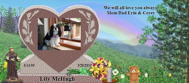 Lily McHugh's Rainbow Bridge Pet Loss Memorial Residency Image