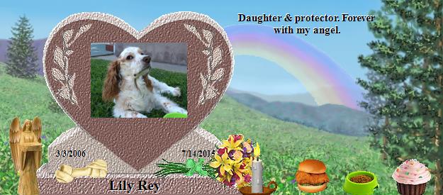 Lily Rey's Rainbow Bridge Pet Loss Memorial Residency Image