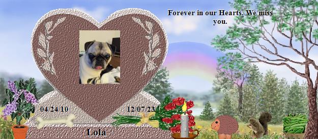 Lola's Rainbow Bridge Pet Loss Memorial Residency Image