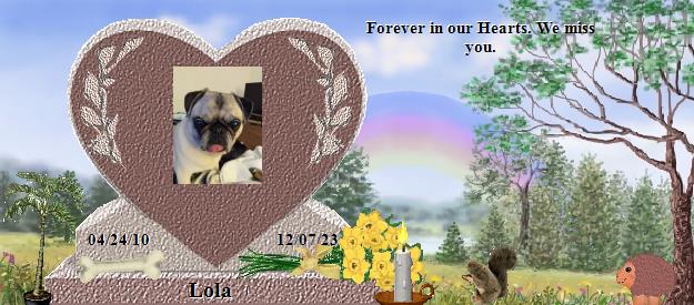 Lola's Rainbow Bridge Pet Loss Memorial Residency Image