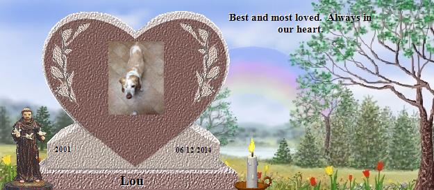 Lou's Rainbow Bridge Pet Loss Memorial Residency Image