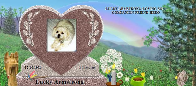 Lucky Armstrong's Rainbow Bridge Pet Loss Memorial Residency Image
