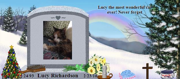 Lucy Richardson's Rainbow Bridge Pet Loss Memorial Residency Image