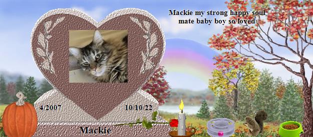 Mackie's Rainbow Bridge Pet Loss Memorial Residency Image