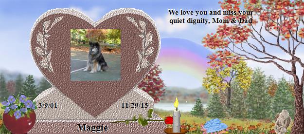 Maggie's Rainbow Bridge Pet Loss Memorial Residency Image