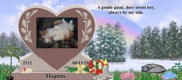 Magnus's Rainbow Bridge Pet Loss Memorial Residency Image
