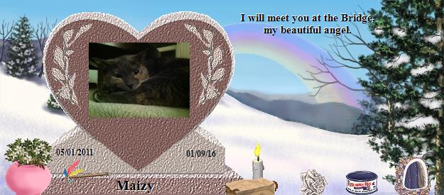 Maizy's Rainbow Bridge Pet Loss Memorial Residency Image
