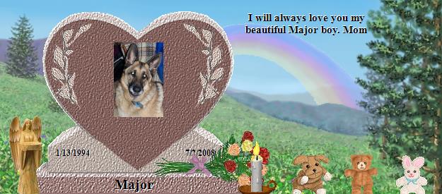 Major's Rainbow Bridge Pet Loss Memorial Residency Image