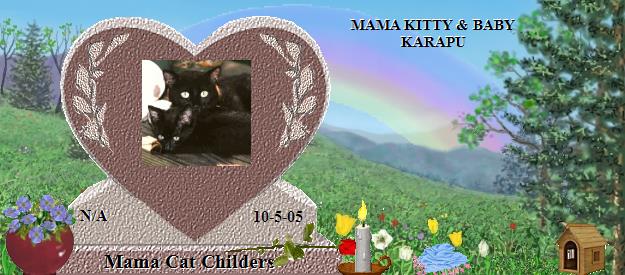 Mama Cat Childers's Rainbow Bridge Pet Loss Memorial Residency Image