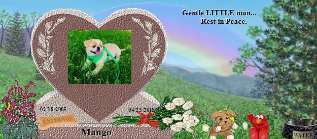 Mango's Rainbow Bridge Pet Loss Memorial Residency Image