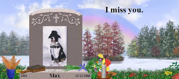 Max's Rainbow Bridge Pet Loss Memorial Residency Image
