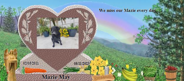Mazie May's Rainbow Bridge Pet Loss Memorial Residency Image