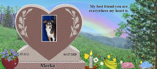 Meeka's Rainbow Bridge Pet Loss Memorial Residency Image