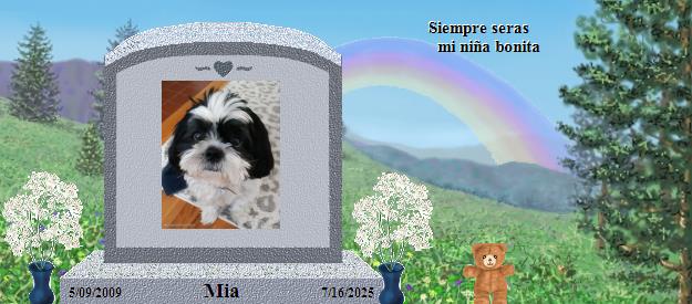 Mia's Rainbow Bridge Pet Loss Memorial Residency Image