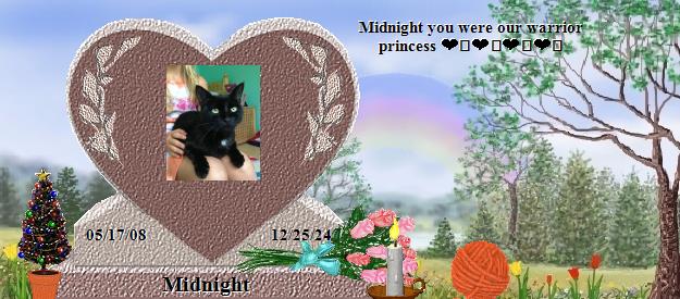 Midnight's Rainbow Bridge Pet Loss Memorial Residency Image