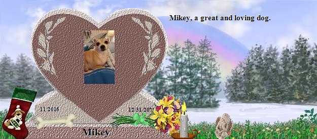 Mikey's Rainbow Bridge Pet Loss Memorial Residency Image