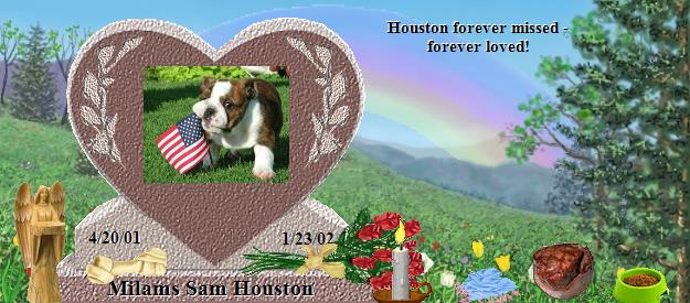 Milams Sam Houston's Rainbow Bridge Pet Loss Memorial Residency Image