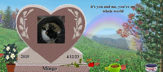 Mingo's Rainbow Bridge Pet Loss Memorial Residency Image