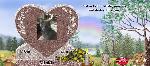 Minki's Rainbow Bridge Pet Loss Memorial Residency Image