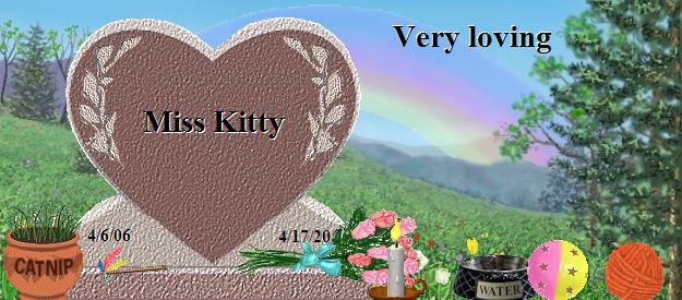 Miss Kitty's Rainbow Bridge Pet Loss Memorial Residency Image