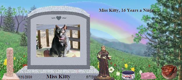 Miss Kitty's Rainbow Bridge Pet Loss Memorial Residency Image