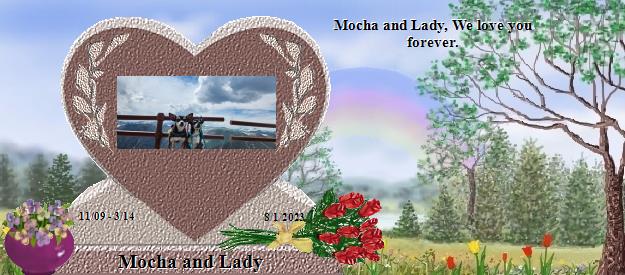 Mocha and Lady's Rainbow Bridge Pet Loss Memorial Residency Image