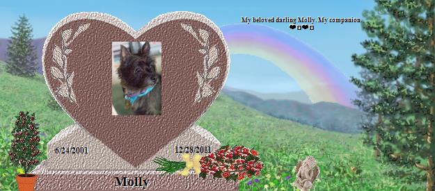 Molly's Rainbow Bridge Pet Loss Memorial Residency Image