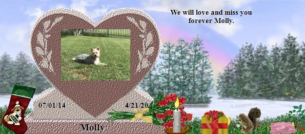 Molly's Rainbow Bridge Pet Loss Memorial Residency Image