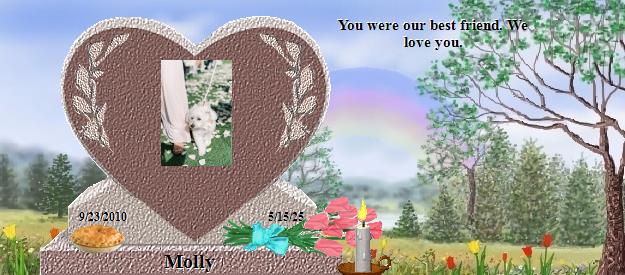 Molly's Rainbow Bridge Pet Loss Memorial Residency Image