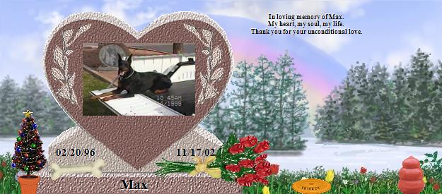 Max's Rainbow Bridge Pet Loss Memorial Residency Image