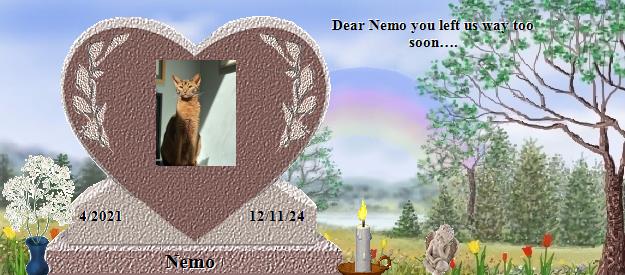Nemo's Rainbow Bridge Pet Loss Memorial Residency Image