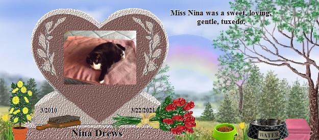 Nina Drews's Rainbow Bridge Pet Loss Memorial Residency Image