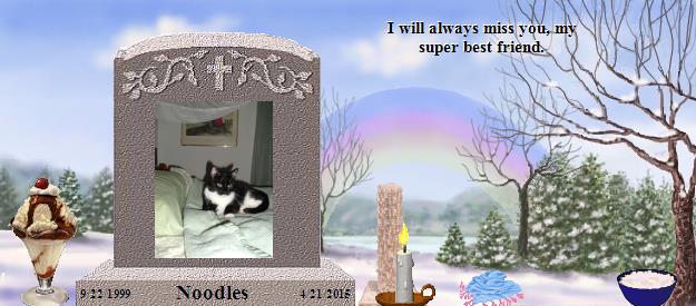 Noodles's Rainbow Bridge Pet Loss Memorial Residency Image