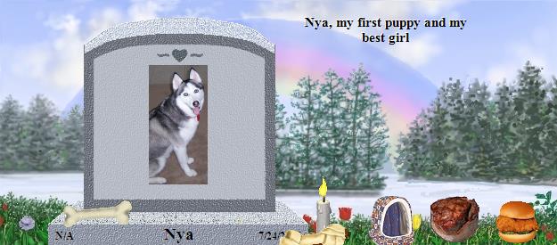 Nya's Rainbow Bridge Pet Loss Memorial Residency Image