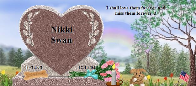 Nikki Swan's Rainbow Bridge Pet Loss Memorial Residency Image