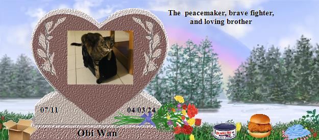 Obi Wan's Rainbow Bridge Pet Loss Memorial Residency Image