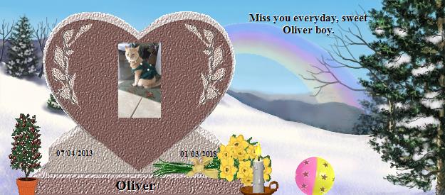 Oliver's Rainbow Bridge Pet Loss Memorial Residency Image