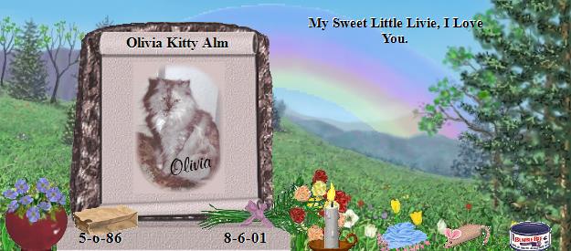 Olivia Kitty Alm's Rainbow Bridge Pet Loss Memorial Residency Image