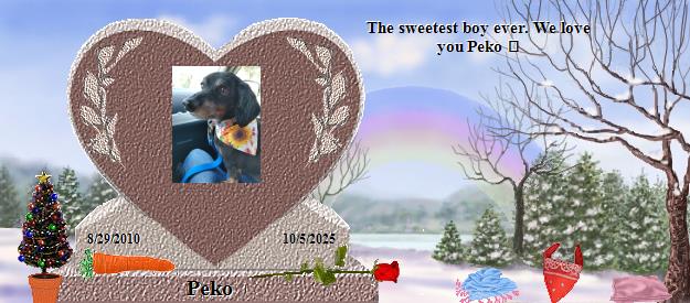 Peko's Rainbow Bridge Pet Loss Memorial Residency Image