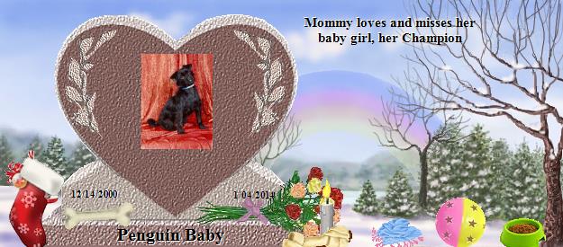 Penguin Baby's Rainbow Bridge Pet Loss Memorial Residency Image