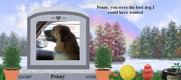 Penny's Rainbow Bridge Pet Loss Memorial Residency Image