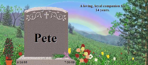 Pete's Rainbow Bridge Pet Loss Memorial Residency Image