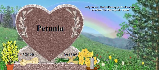 Petunia's Rainbow Bridge Pet Loss Memorial Residency Image