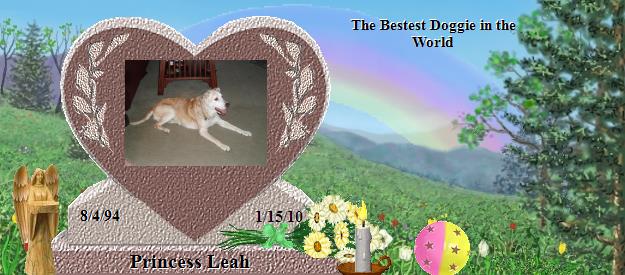 Princess Leah's Rainbow Bridge Pet Loss Memorial Residency Image