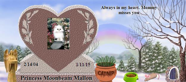Princess Moonbeam Mallon's Rainbow Bridge Pet Loss Memorial Residency Image