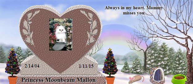Princess Moonbeam Mallon's Rainbow Bridge Pet Loss Memorial Residency Image